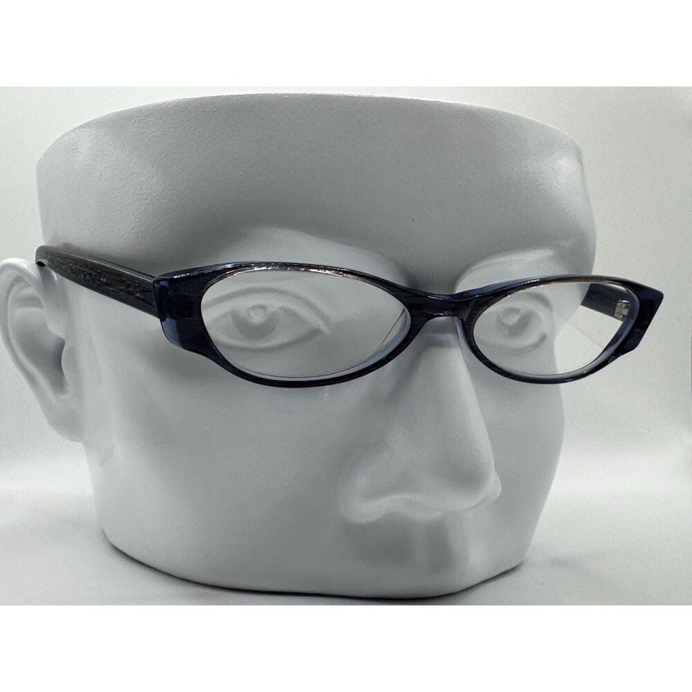 Vintage Y2K Eyeglasses | NOS | Mini Cat Eye Style | Blue Frame | Clear Lens